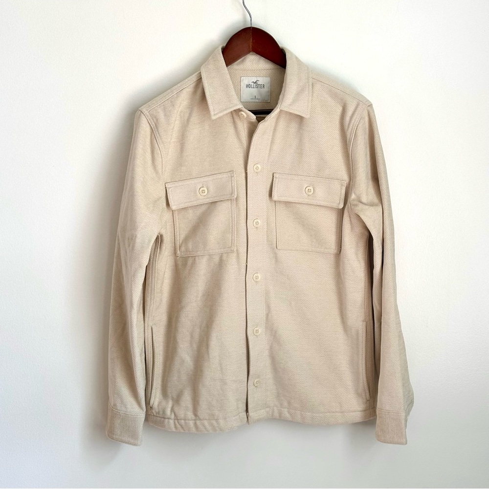 Hollister Twill Shacket Overshirt - NWT - Small - Cream